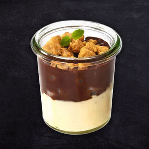 Dessert Birne Helene im Glas